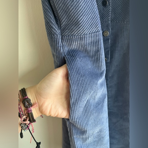 Free People Blue Sleeveless Button-Down Dress - Picture 7 of 8